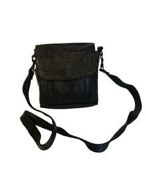 Carroll Collection Genuine Leather Crossbody Shoulder Bag  Removable Strap